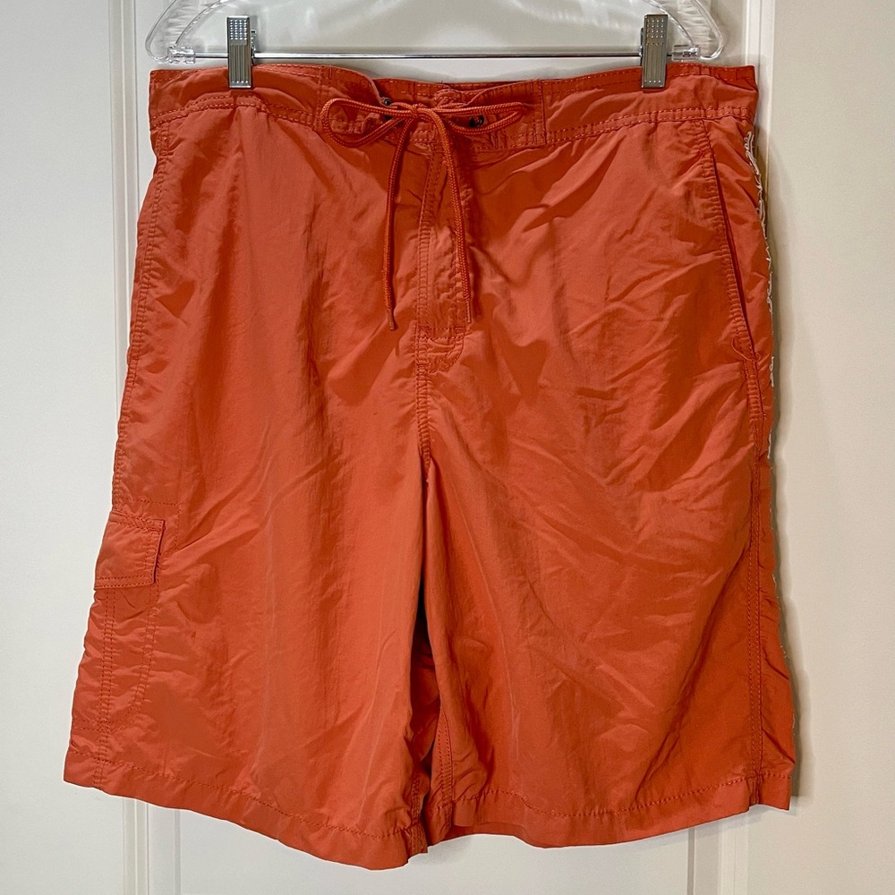 Caribbean Orange Board Shorts Quick-Dry Swimwear Size L